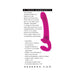 Pink dual-ended wearable vibrator with curved shaft and flexible C-shaped end, made from smooth silicone with dual motors.
