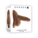 Packaging box of Gender X silicone stand-to-pee funnel in realistic skin tone with detailed texture design.