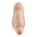 Realistic silicone stand-to-pee funnel in flesh tone with lifelike texture and flexible design for comfortable use.