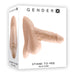 Packaging of Gender X Stand To Pee Silicone with a realistic textured silicone funnel for standing urination.