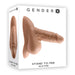 Packaging box showing Gender X Stand To Pee silicone funnel with realistic texture and skin tone design.
