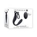 Packaging of Gender X The Wrangler rechargeable black silicone vibrating C-ring with remote control shown on white background.