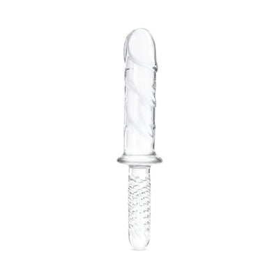 Glas 11 in. Girthy Cock Double Ended with Handle - SexToy.com