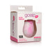 Gossip Rose Crush silicone clitoral stimulator in pink and white, packaged in a white box with pink accents.