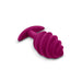 Gvibe Gplug Twist 2 in sweet raspberry with ribbed bulb and ergonomic base for comfortable anal stimulation.