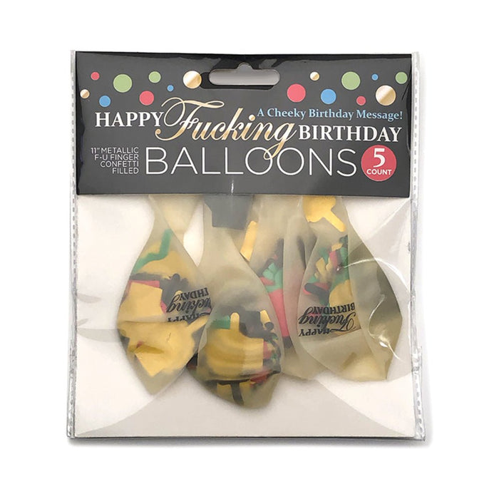 Happy Fucking Birthday Confetti Balloons - SexToy.com
