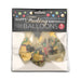 Package of five 11-inch metallic confetti-filled birthday balloons with cheeky message and colorful confetti inside.