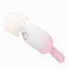 White and pink Honey Play Box Bite Me cream pop stimulator with a removable soft silicone cover on a white background.