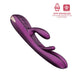 Purple app-controlled Honey Play Box Terri vibrator with hollowed shaft and dual stimulation arms on white background.
