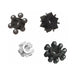Hung Pleasure Stars Jelly Cock Rings Black/clear 6 Pack - SexToy.com