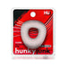 Hunkyjunk Form Surround Cockring in soft gray silicone blend packaging with red and black background design.