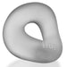 Gray soft silicone Hunkyjunk Form Surround cockring with ergonomic curved design and embossed logo.