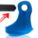 Blue Hunkyjunk Revsling cock and ball sling with detachable black bullet vibrator and embossed logo.