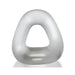 Silver trapezoid-shaped flexible cockring with a smooth matte finish by Hunkyjunk Zoid.