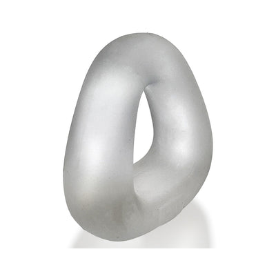 Translucent matte silicone trapezoid-shaped lifter cockring with a soft, flexible texture.