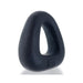 Black trapezoid-shaped flexible cockring with a smooth matte finish by Hunkyjunk Zoid.
