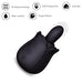 Black silicone rimming toy with rotating tongue and vibration, USB rechargeable and water resistant for intimate pleasure.