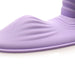 Close-up of the soft, textured purple silicone surface of the Inmi Thrust N Grind pleasure device.