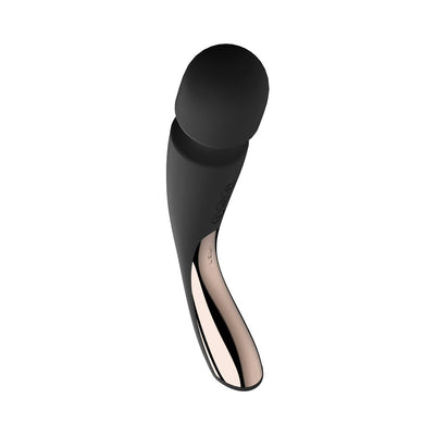Insignia Smart Wand 2 Medium in black with ergonomic handle and rounded head for targeted massage and relaxation.