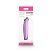 Inya Flirt bendable personal massager in lilac silicone displayed in white and pink retail packaging.
