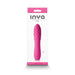 Pink textured silicone rechargeable vibe in sleek packaging with INYA branding and product details.