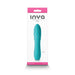 Inya Rita textured turquoise silicone rechargeable vibe in white and pink retail packaging.