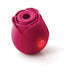 INYA The Rose rechargeable silicone air technology stimulator shaped like a red rose with glowing power button