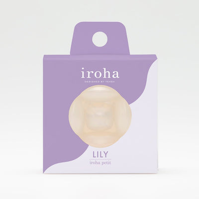 iroha Petit LILY Clear in purple and white packaging with a translucent flower-shaped product visible through the window