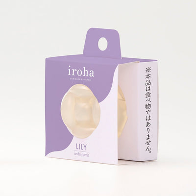 iroha Petit LILY Clear packaged in a small purple and white box with a transparent window showing the product inside