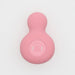 Top view of pink Iroha Yuki Nadeshiko Color personal massager with smooth, rounded shape and central control button.