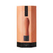 Iroha Zen mini vibrator in citrus orange with textured silicone surface displayed on matching orange packaging.