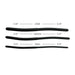 Set of three black silicone urethral sounds in small, medium, and large sizes with dual-sided graduated diameters.