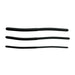 Set of three black silicone urethral sounds in graduated sizes with smooth, flexible design for comfortable training.