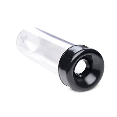 Clear 9-inch cylinder with black silicone base for Jack Mate Penis Pump accessory.