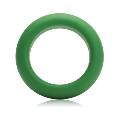 Green silicone C-ring from Je Joue 3-pack set, smooth texture and rounded design for comfortable wear.