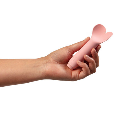 Je Joue Amour Rechargeable Silicone Heart Shaped Fluttering Tip Bullet Vibrator Pale Rosette - SexToy.com