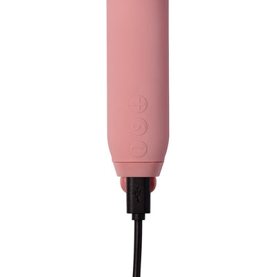 Je Joue Amour Rechargeable Silicone Heart Shaped Fluttering Tip Bullet Vibrator Pale Rosette - SexToy.com