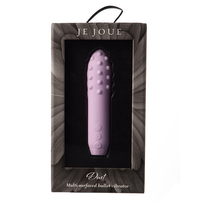Je Joue Duet Rechargeable Silicone Multi-surfaced Bullet Vibrator Lilac - SexToy.com