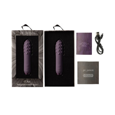 Je Joue Duet Rechargeable Silicone Multi-surfaced Bullet Vibrator Purple - SexToy.com