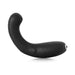 Black curved dual stimulator with smooth silicone finish and ergonomic design, featuring easy-to-use control buttons.