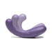 Adjustable purple silicone dual stimulator with curved design for personalized G-spot and clitoral pleasure.