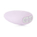 Light purple soft-tip clitoral vibrator with ergonomic pebble shape and three control buttons on one end.