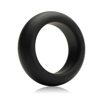 Black silicone ring with a smooth, rounded design for maximum stretch and comfort.