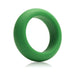 Medium stretch green silicone ring with smooth, rounded design for comfortable and secure wear.