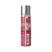 Back view of JO 20th Anniversary Gift Set lubricant bottle with red and white label and silver cap