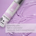 Bottle of JO Agape Original water-based personal lubricant on a lavender gel background with text highlighting its natural, comforting glide.