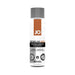 Bottle of Jo Anal Premium Silicone Personal Lubricant, 4 oz, with white and orange label and silver cap.