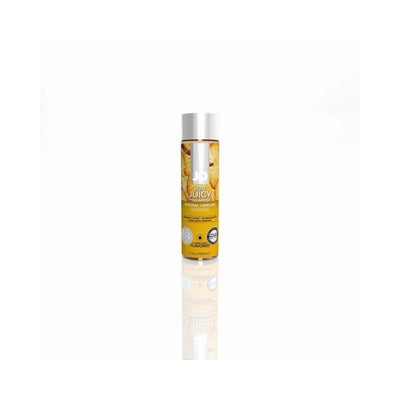 Bottle of Jo H2O Juicy Pineapple flavored personal lubricant 4 oz with white cap and yellow label.