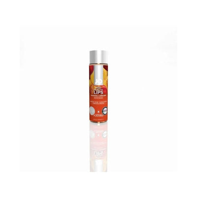 Jo H2O Peachy Lips flavored water-based personal lubricant 4 oz bottle with fruit design label