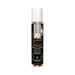 Bottle of Jo Gelato Hazelnut Espresso flavored water-based personal lubricant 1 fl oz with black and gold label.